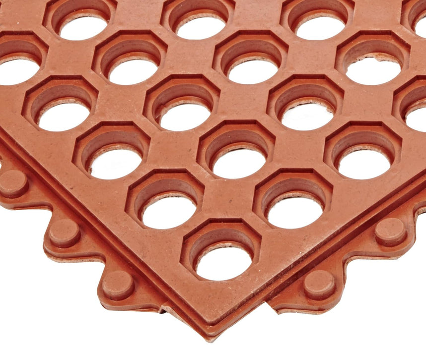 Notrax T32 UltraMat Lightweight Modular Anti-Fatigue Drainage Mat, 3' X 3' Red, Model Number: T32S0033RD