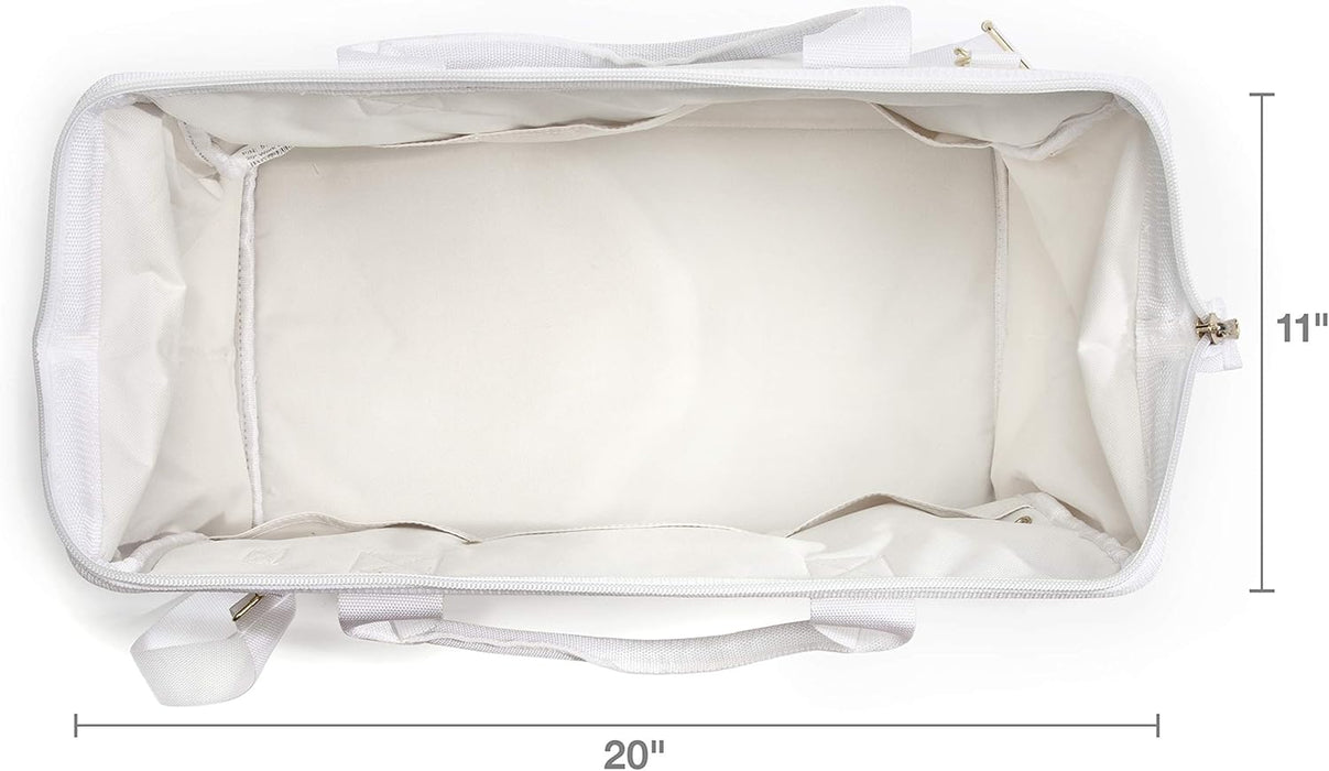 Dickies 57041 20-Inch Durable Canvas Work Bag for Painters, Carpenters, and Builders, Heavy-Duty Zipper, Reinforced Handles, Exterior Pockets, Shoulder Strap