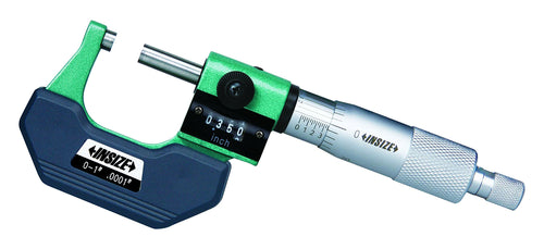 INSIZE 3400-3 Outside Micrometer with Counter, 2" -3", Counter Resolution 0.001", Thimble Graduation 0.0001"