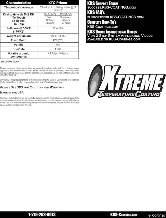 KBS Coatings 65100 Gray Xtreme Temperature Coating Zinc Silicon Primer, 12 oz (Aerosol)
