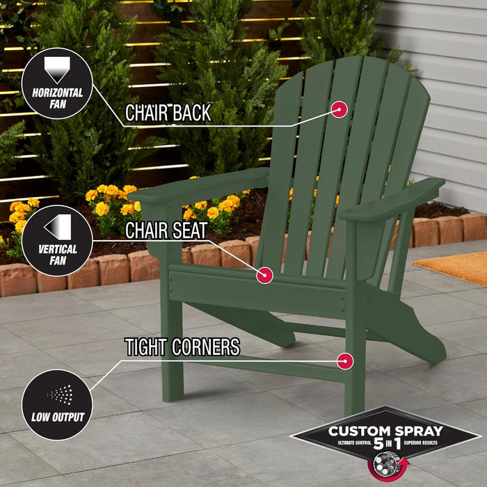 Rust-Oleum 383421 Stops Rust Custom Spray 5-in-1 Spray Paint, 12 oz, Satin Earthy Green (Pack of 1)