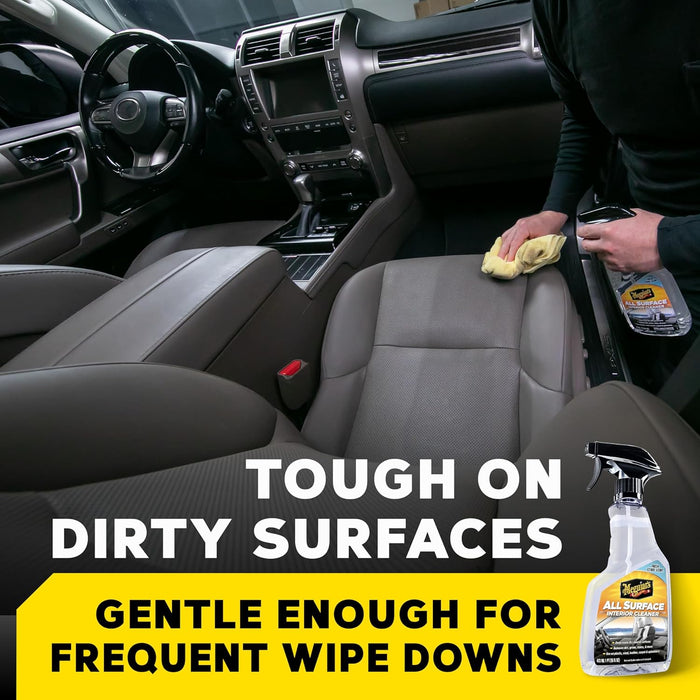 Meguiar's All Surface Interior Cleaner - All Purpose Interior Cleaner Quickly and Safely Cleans All Your Surfaces and Leaves Behind a Pleasant Scent, 16oz