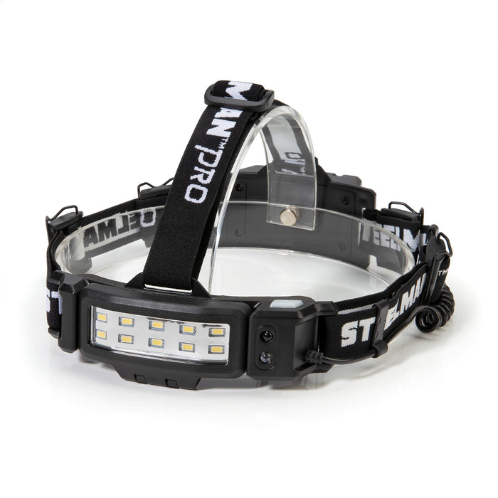 Steelman 78834 Slim Profile Rechargeable LED Motion-Activated Headlamp, 250-Lumen, 3 Brightness Settings, 20-Meter Range, Water-Resistant 250-Lumen LED Motion