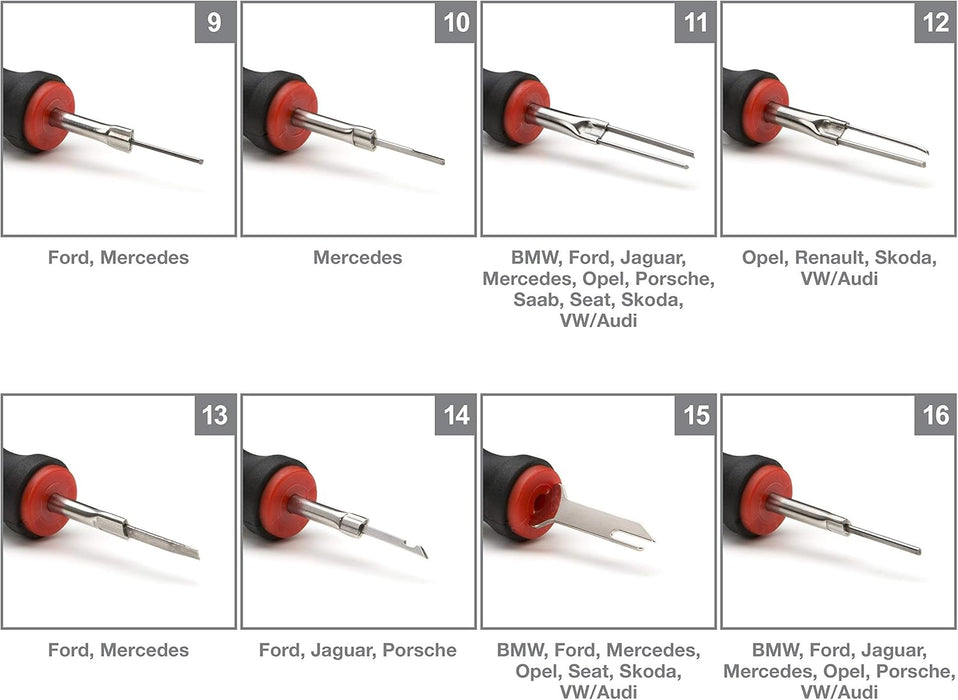 Steelman 95839 23-Piece Universal Terminal Tool Kit for Auto Technicians, Safely Remove Wires from Terminal Block Without Damage