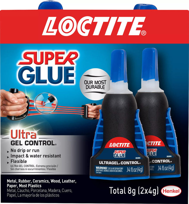 Loctite 1363589 Super Glue Ultra Gel Control, Clear, 0.14 fl oz Bottle (Pack of 2)
