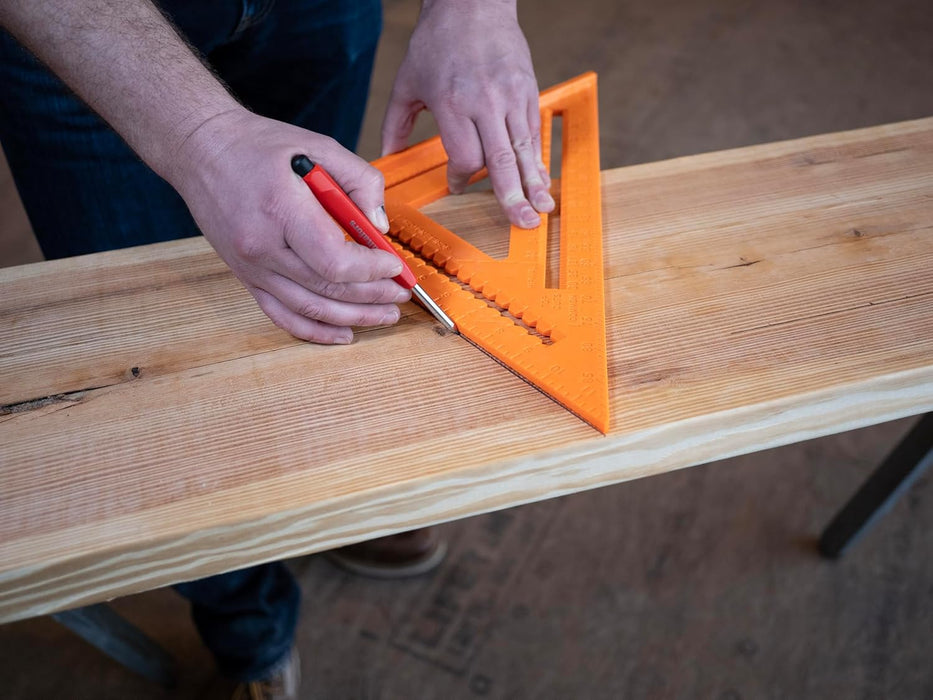 Johnson Level & Tool RAS-170B-ORA Structo-Cast Rafter Square, 12", Orange