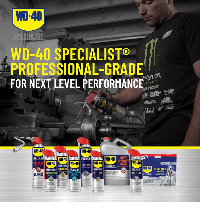 WD-40 Specialist Silicone Lubricant with Smart Straw, Sprays 2 Ways, 11 oz (Pack of 6)