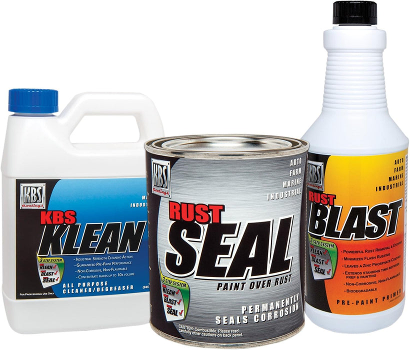 KBS Coatings 57010 Safety Blue Quart Size Rust Prevention Frame Coater Kit, Preps and Coats an Entire Car or Truck Frame