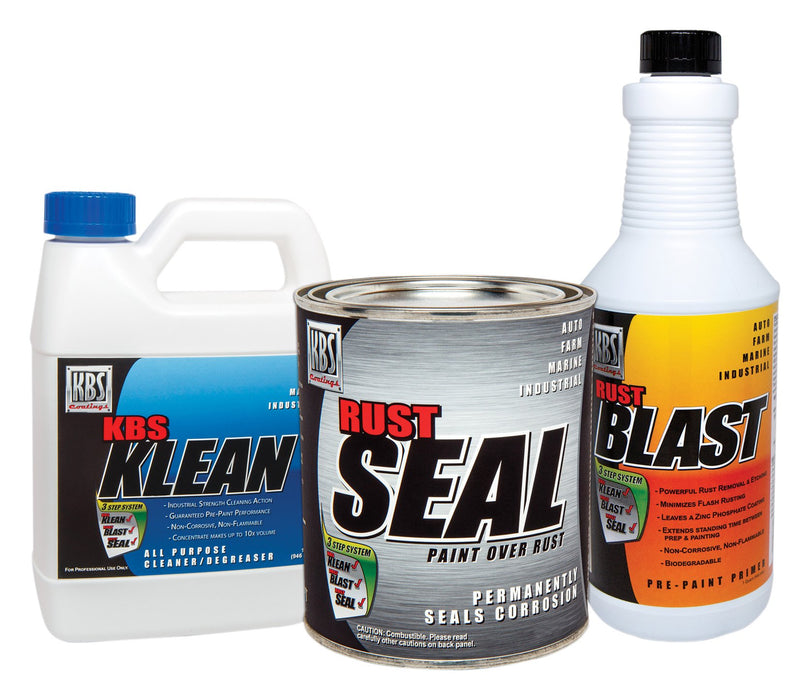 KBS Coatings 57010 Safety Blue Quart Size Rust Prevention Frame Coater Kit, Preps and Coats an Entire Car or Truck Frame