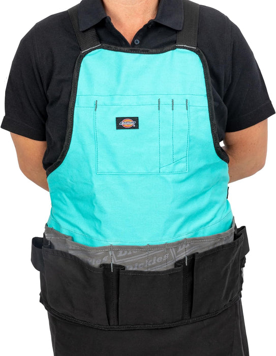 Dickies 57147 16-Pocket Workshop Bib Apron, Durable Canvas Construction, Reinforced Edges, Adjustable Belt, Teal