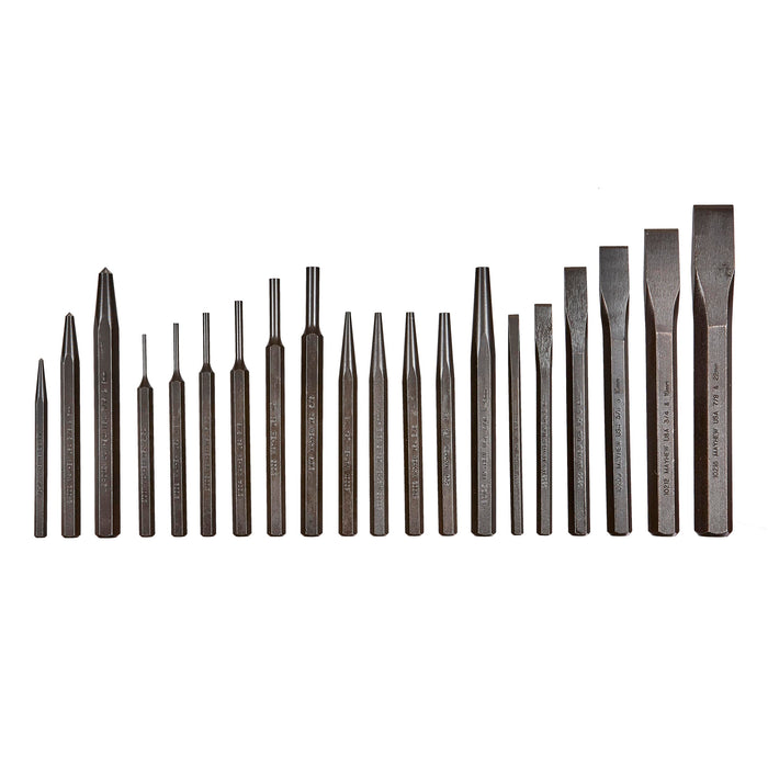 ‎Mayhew Tools | ‎61020 | Mayhew Tools 61020 Pro Punch and Chisel Set, 20-Piece , Black