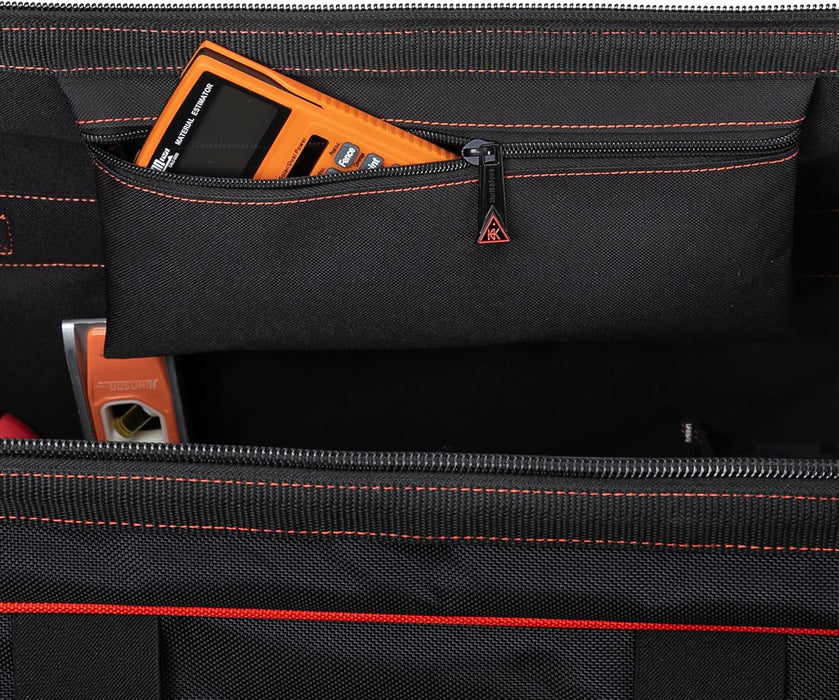 Hultafors Work Gear HT5511 Pro Contractor's Gear Bag, 9 Pockets, Heavy Duty Ballistic Polyester Tool Bag, XL Interior Compartment, Comfortable Shoulder Strap