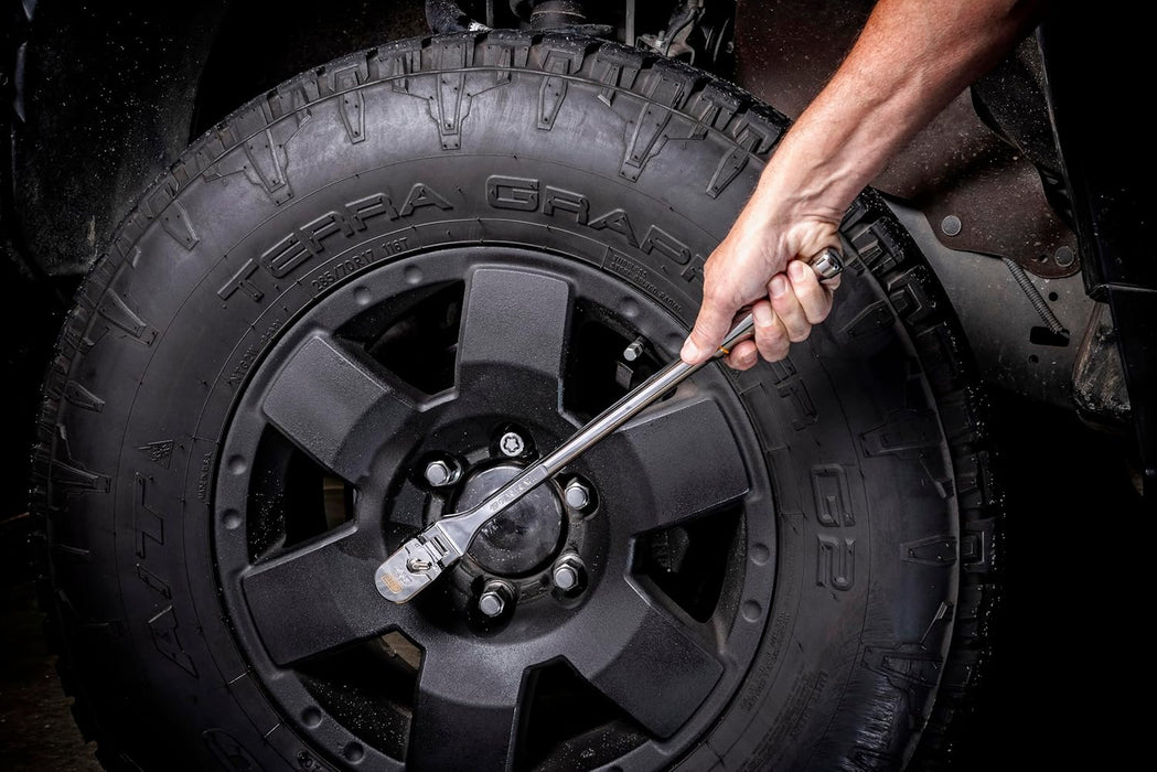 GEARWRENCH 1/2" Drive 120XP Full Polish Chrome Flex Head Teardrop Ratchet | 81306XP