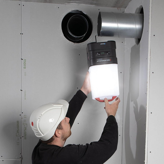 SCANGRIP 03.6103C AREA 10 CONNECT Powerful 10000 Lumen LED Work Light, 360° Illumination, Power Tool Battery Operated