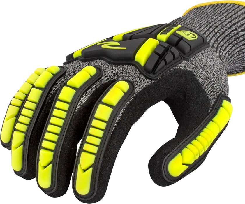 Radians RWG723L Unisex Cut Resistant A6 Nitrile Glove with TPR and TEKTYE Yarn, Large