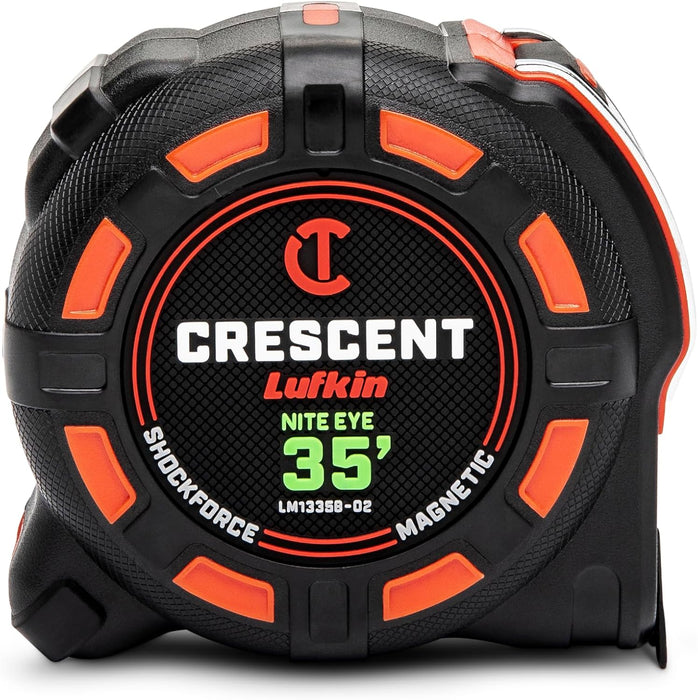 Crescent Lufkin 35 Ft. SHOCKFORCE NITE EYE Magnetic Tape Measure - LM1335B-02
