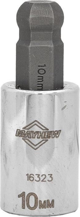 Mayhew Tools 16023 Metric Ball Hex Socket Bit Set, 7-Piece, Polished Chrome