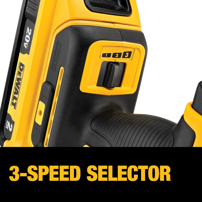 DEWALT DCS356D1 20V MAX XR Oscillating Multi-Tool Kit, Oscillating Tool Accessories, Cordless, 3-Speed, Quick Blade Change, Sand Paper, Blades, Battery and Charger Included