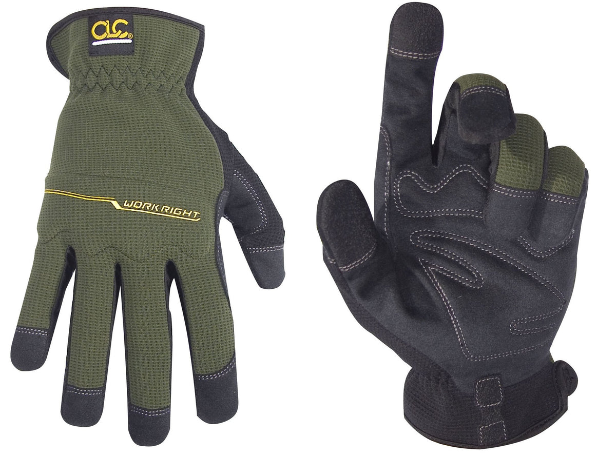Custom Leathercraft 123XL Workright Open Cuff Flex Grip Work Gloves, X ...