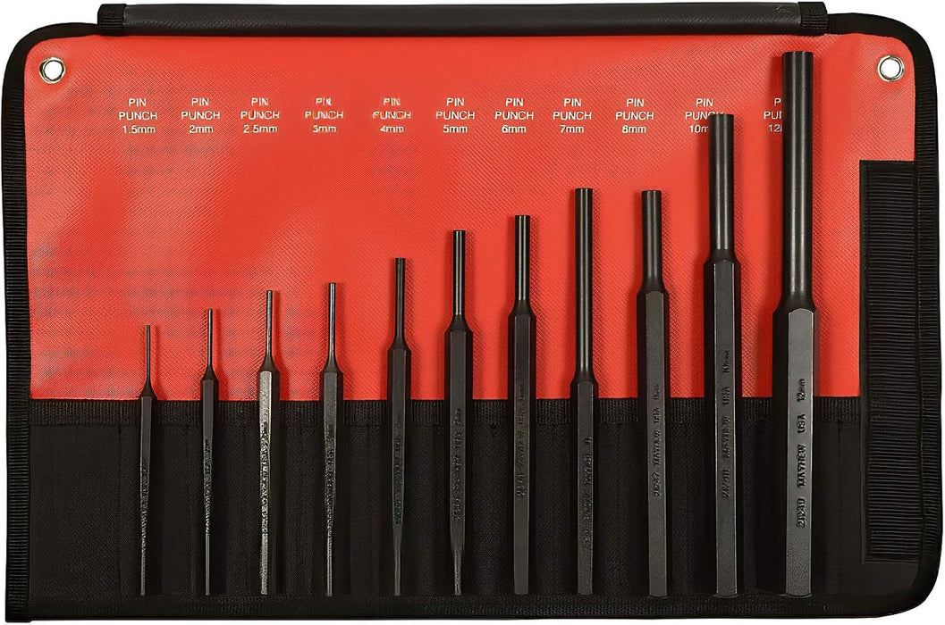 thumbnail image 2 of 15pc Metric Parallel Pin Punch Set, Wiha 23491 2 of 9