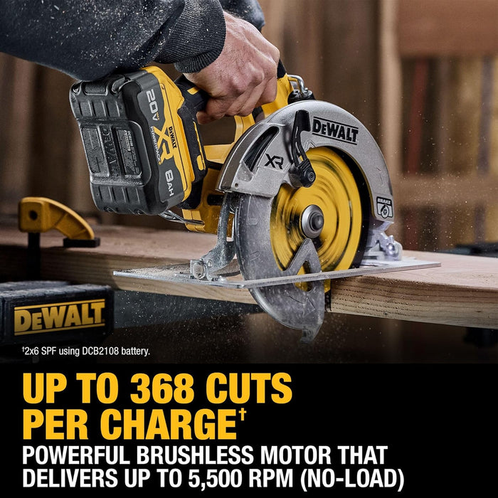 DEWALT DCS590WW1 20V MAX XR Brushless Cordless 7-1/4 in. Circular Saw Kit with XR POWERPACK