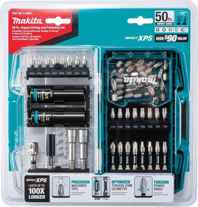 Makita T-05941 Impact XPS 50 Pc. Impact Driving and Fastening Bit Set