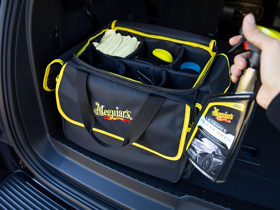 Meguiar's X210400 Detailing Bag - Premium Car Bag and Detailing Supply Organizer, Black
