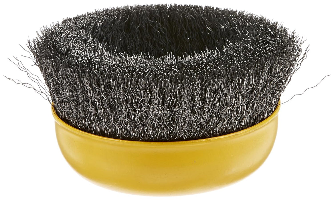 Dewalt DW49102 Wire Cup Brush, Crimped, Carbon Steel, 6-Inch x 5/8-Inch, 11 HP, .014-Inch