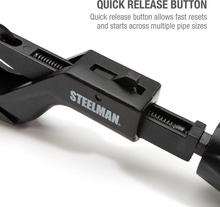 Steelman 42568 Metal Pipe and Tube Feed Cutter, Cuts 2-1/2-inch Tube Including Copper, Brass, Aluminum, ABS, and PVC, Die Cast Steel Body, Hardened Steel Blades