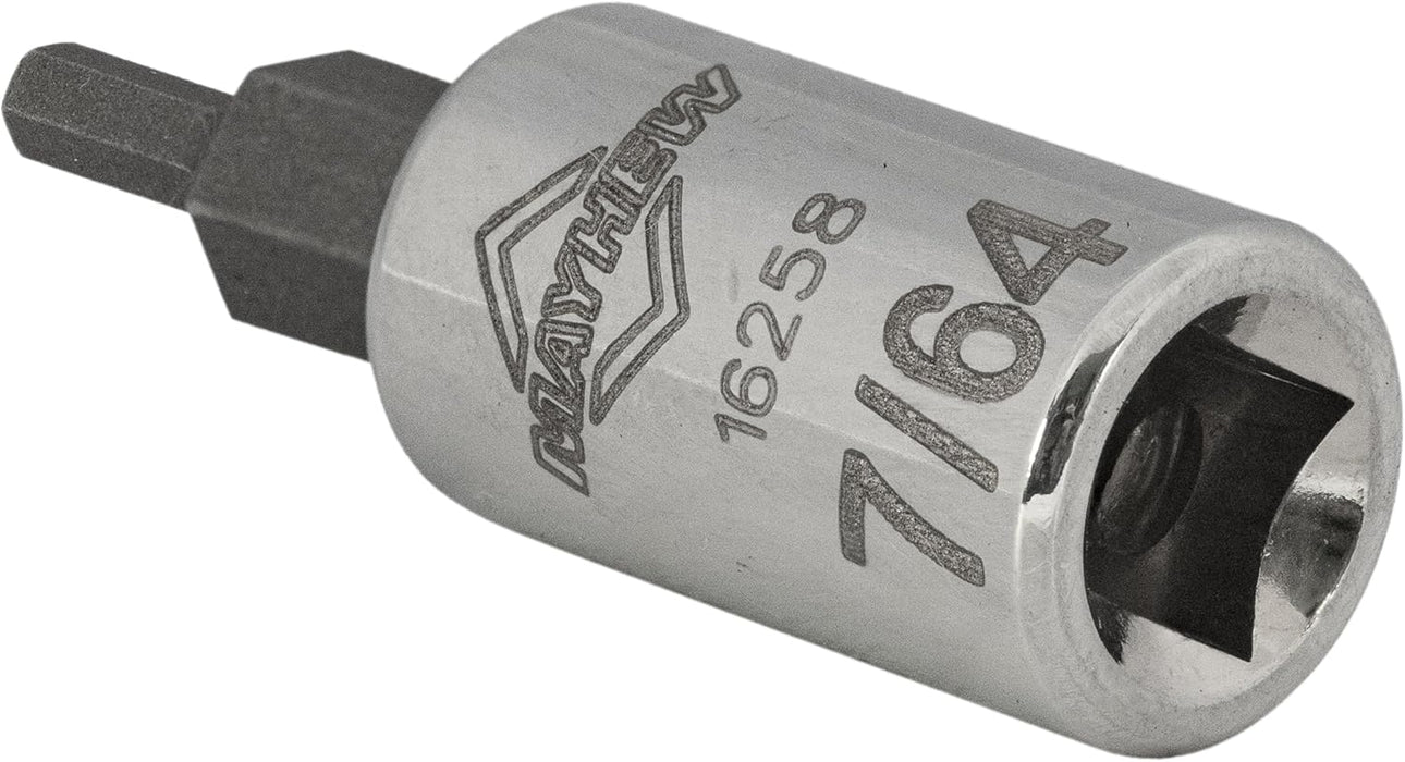 Mayhew Tools 16017 SAE Hex Socket Bit Set, 10-Piece, Polished Chrome