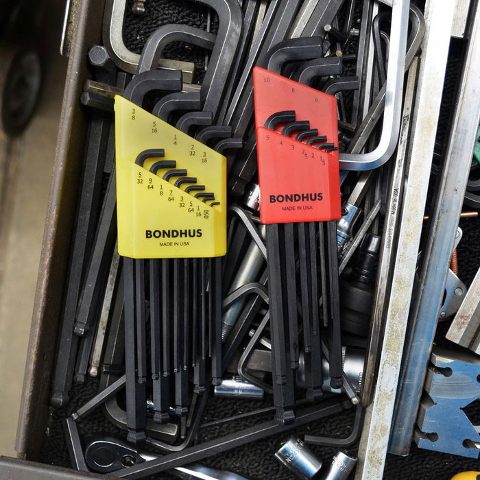 Bondhus 20599 0.050-3/8" & 1.5-10mm Stubby Ball End Hex Key DoublePK