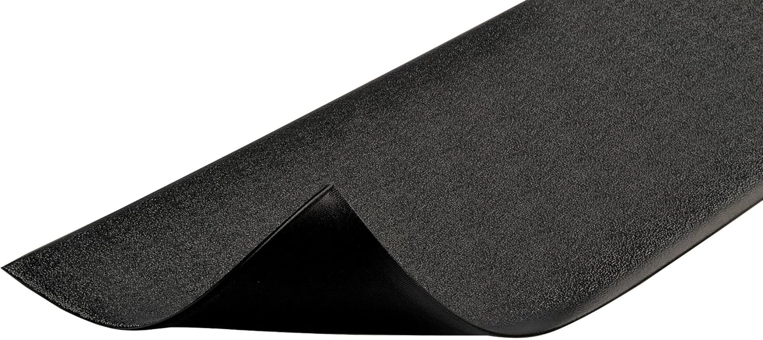 Notrax 411 Sof-Tred 3' x 60' x 3/8" Anti Fatigue Mat, Enhanced Slip Resistance with Beveled Edges and Pebbled Surface, Ideal for Industrial and Commercial Workplaces, Black, 411R0336BL