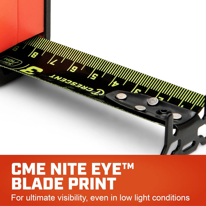 Crescent Lufkin 8 Meter / 25 Ft. WORKHORSE NITE EYE Tape Measure - L1125NECME