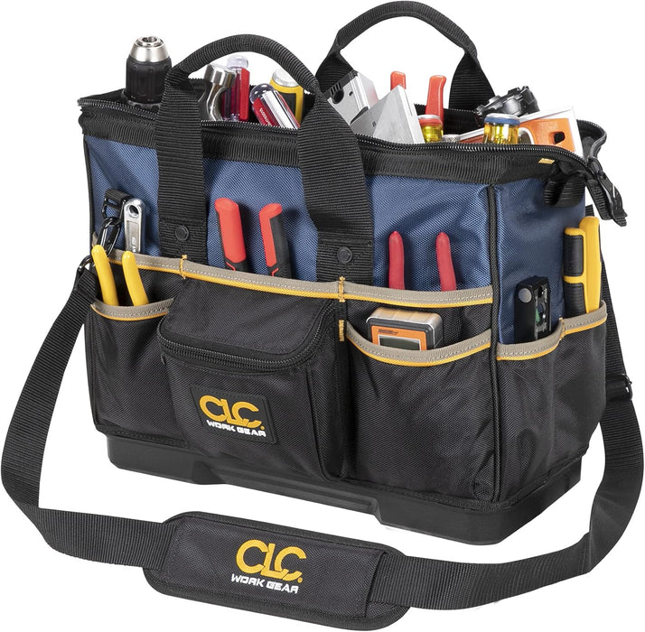 Custom Leathercraft CLC Work Gear PB1563 16" Molded Base BigMouth Tote Tool Bag