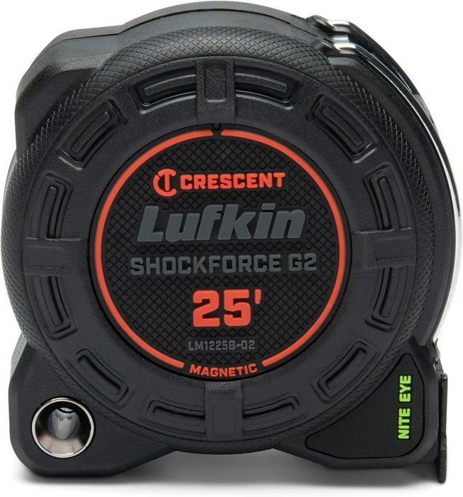 Lufkin (LM1225B-02) Shockforce G2 25-ft Nite Eye Magnetic Tape Measure