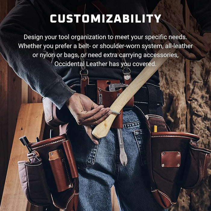 [USED-LIKE NEW] Occidental Leather 8003-XL 3-Inch Thick Leather & Nylon Tool Belt - X-Large