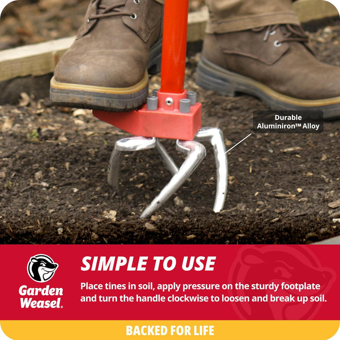 Garden Weasel Claw Pro - 3-in-1 | Cultivate, Loosen, Aerate, Weed | Gardening Hand Tiller, Twist Weeding Tool, Digging Fork, Cultivator, Soil Loosener