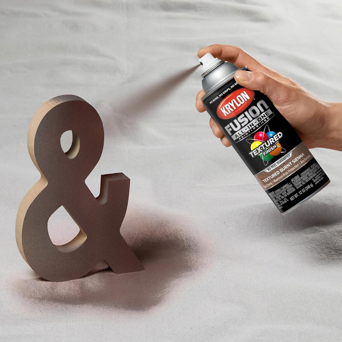 Krylon Fusion All-In-One Adhesive Spray Paint for Indoor/Outdoor Use, 12 oz, Burnt Sienna