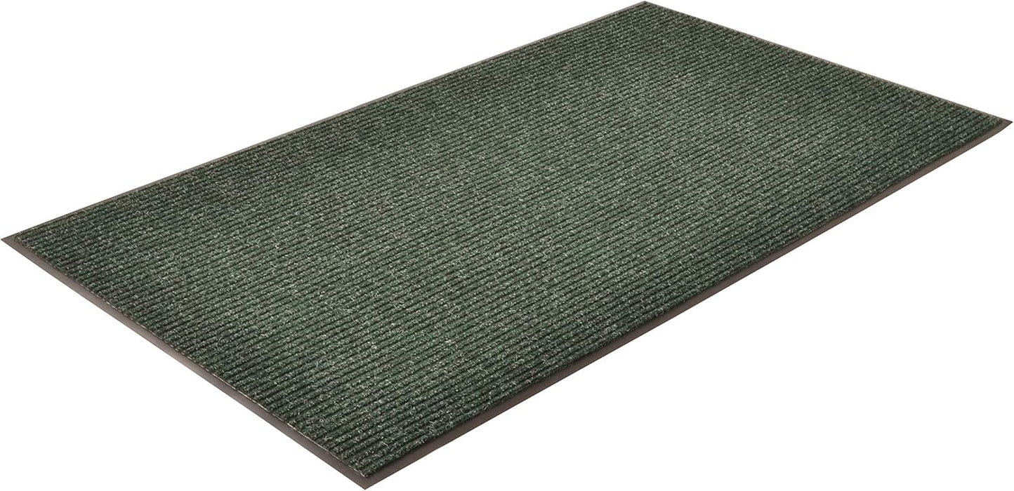 Notrax 109 Brush Step Carpeted Indoor/Outdoor Entrance Mat for Home or Office, 4' X 6', Absorbent Slip Resistant Heavy Duty Entry Mat, Hunter Green, 109S0046GN