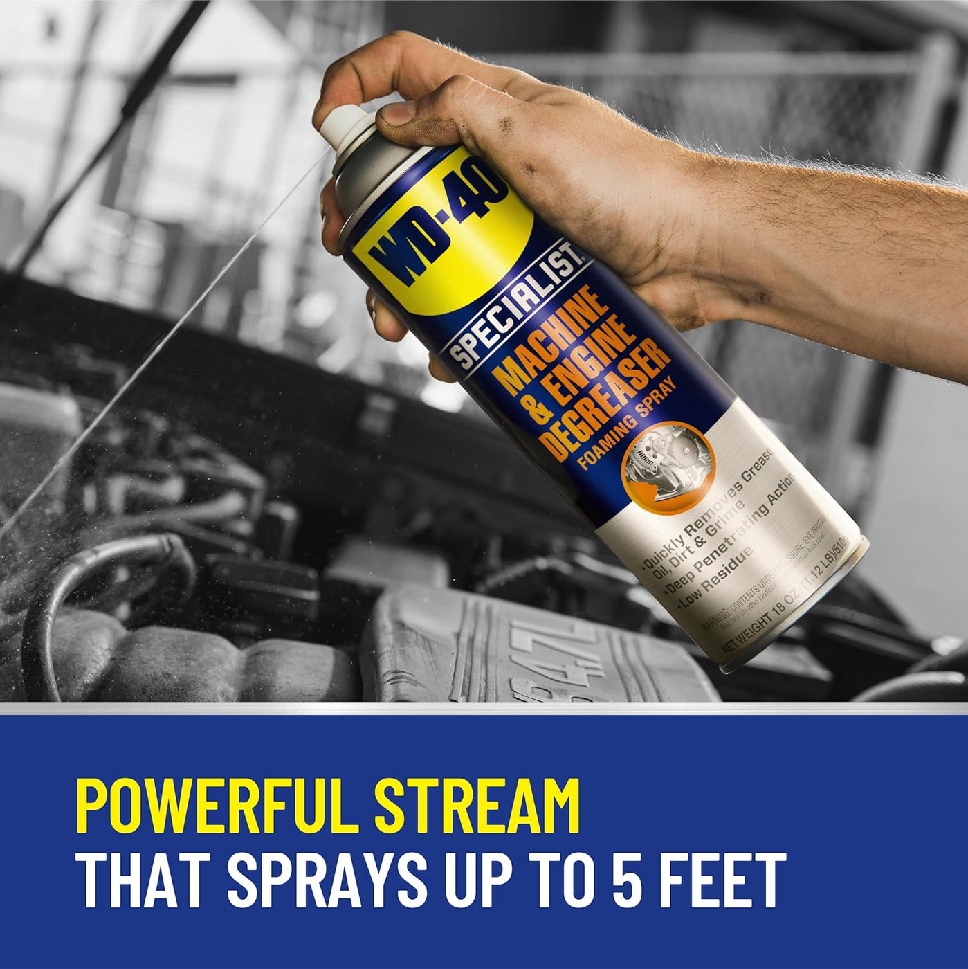 WD-40 300070 Specialist Machine & Engine Degreaser, 18 oz (Pack of 4 ...