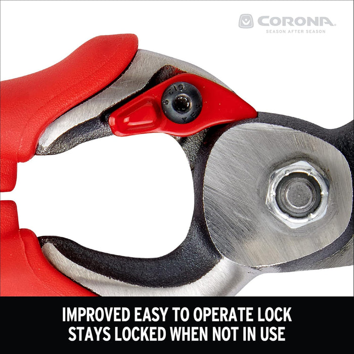 Corona BP 7100D Forged Steel DualCUT Bypass Hand Pruner - 1 inch Cut Capacity Stem and Branch Garden Shears, Red 1 in Bypass Hand Pruner