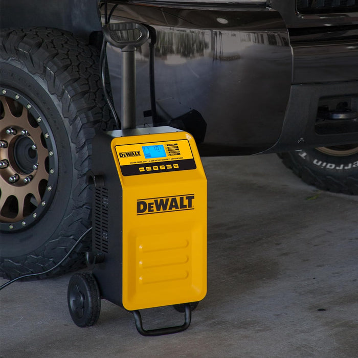 DEWALT DXAE200 Professional Rolling 40 Amp Battery Charger, 3 Amp Maintainer with 200 Amp Engine Start