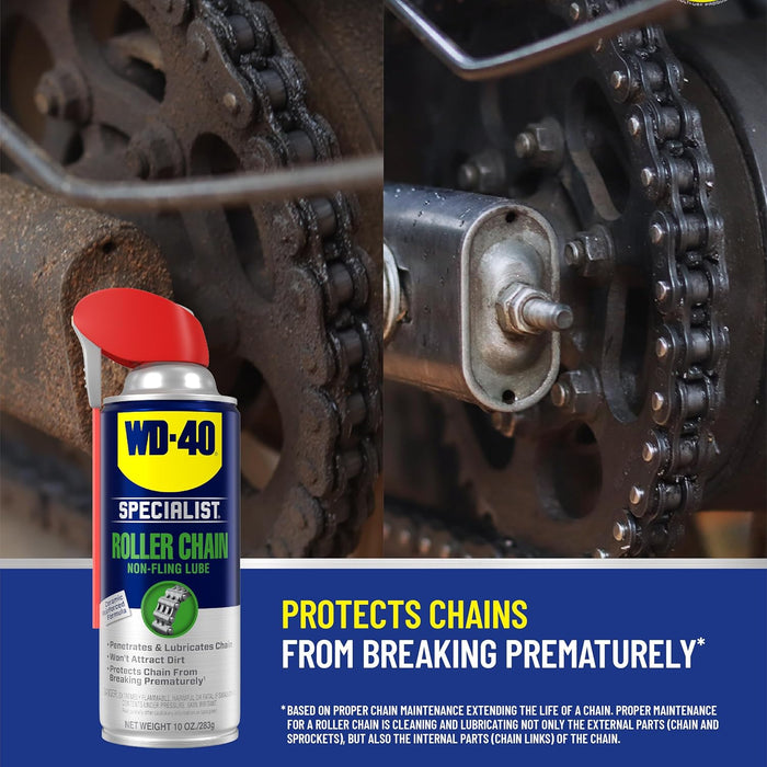 WD-40 300493-6PK Specialist Roller Chain Non-Fling Lubricant, 10 oz (Pack of 6)