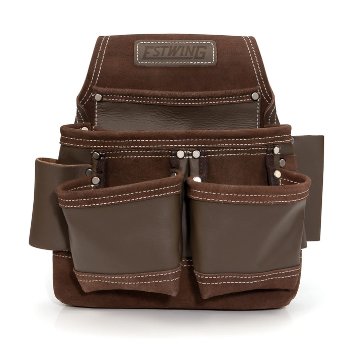 Estwing 94750 9-Pocket Full Leather Framer's Pouch Brown
