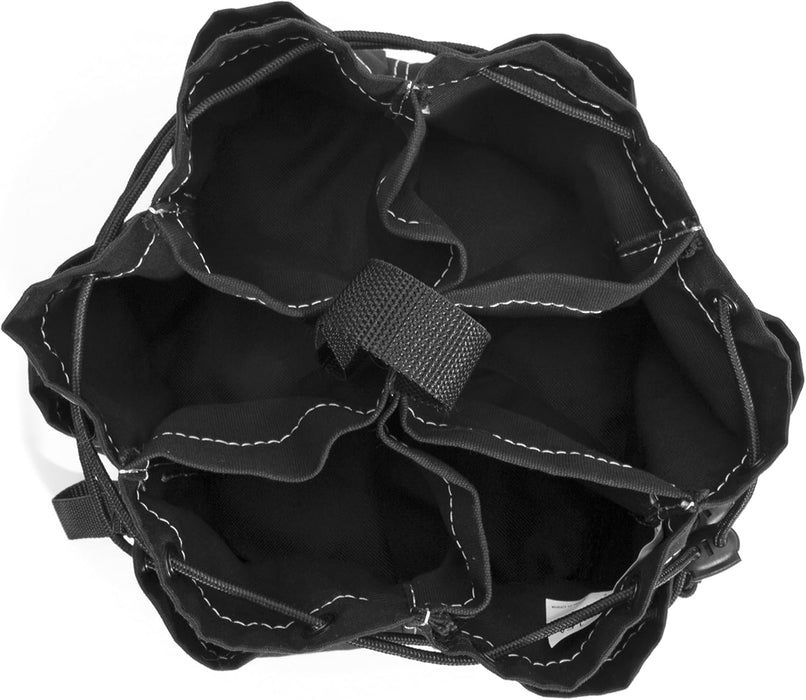 Dickies 57058 12-Pocket Drawstring Work/Tool Bag, Heavy-Duty Drawstrings for Quick-Closure, Snap-Secured Tape Strap, Durable Canvas Construction, Black