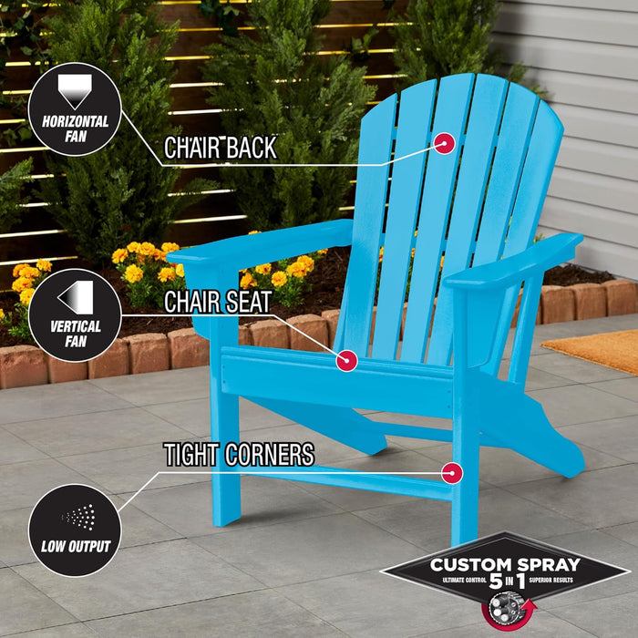 Rust-Oleum 376907 Stops Rust Custom Spray 5-in-1 Spray Paint, 12 oz, Gloss Maui Blue (Pack of 1)