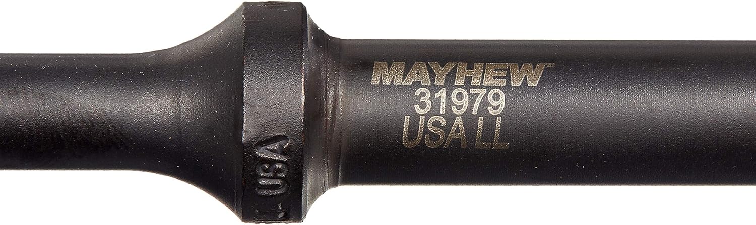 Mayhew Tools 31979HT Pneumatic Taper Punch, 3/8" x 6" Hang Tag, Black Oxide Finish