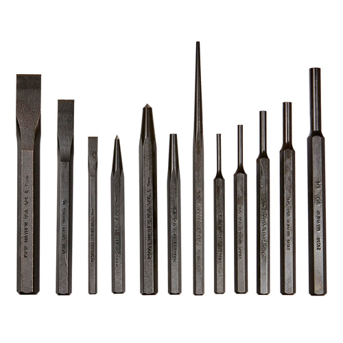 Mayhew Tools 66258 Punch & Chisel Set (Metric), 12 piece, multi, one size