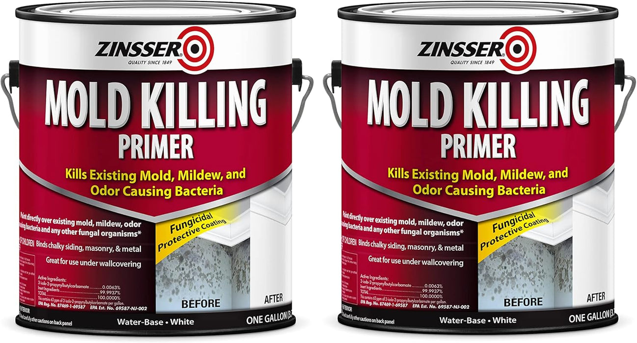 Zinsser 276049-2PK Mold Killing Primer, Gallon, White, 2 Pack