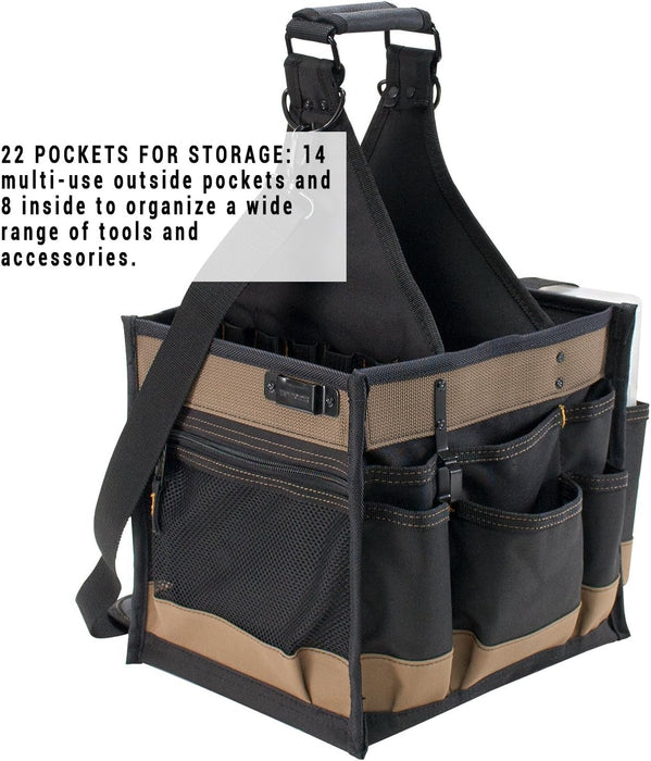 CLC Custom LeatherCraft 1528 Large Electrical and Maintenance Tool Carrier, Black 11-Inch Toolbox